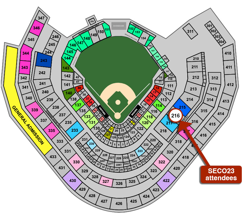 SECO Braves game seating chart